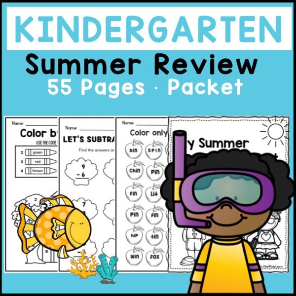 Kindergarten - Summer Review - Worksheets - Printable - Homeschool Engaging and FUN resources learning Summer season Teacher Resources