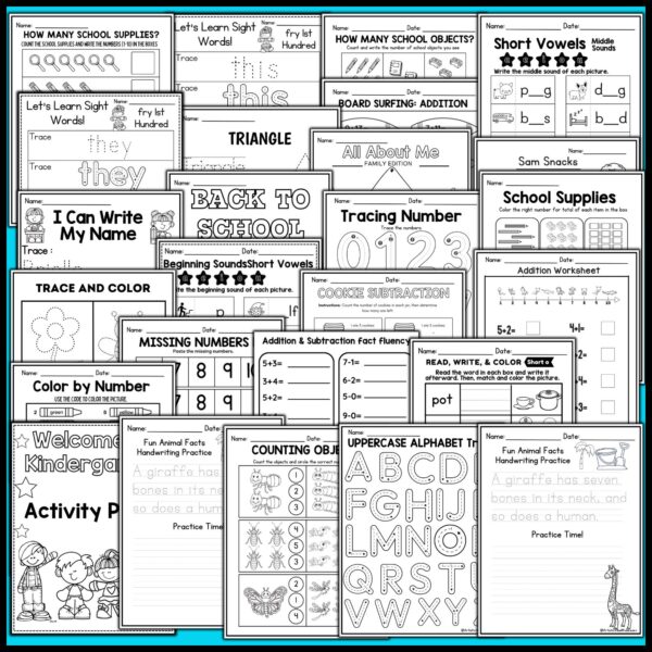 First Grade Worksheets  Printable Math worksheet - Literacy Activities NO PREP Worksheet Phonics - Teacher Resources Back To School - Image 4