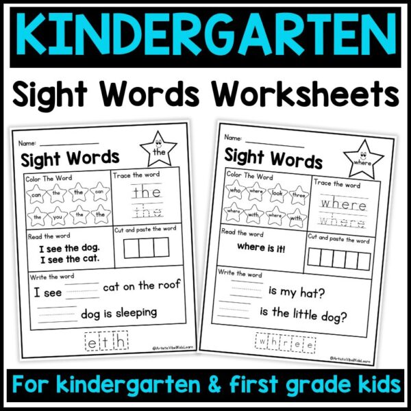 40 Printable Let's Learn Fry 1st Forty Sight Words Worksheets. Kindergarten-1st Grade