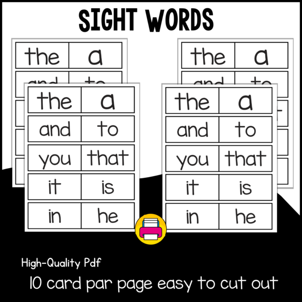 100 PreK-1st Grade Sight Words Cards | Kindergarten-1st Grade Sight Words - Image 2