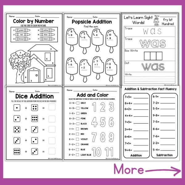 140 First Grade morning work Review Worksheets Teacher Resources worksheet Math,literacy - Image 4