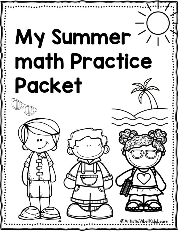 57 math and literacy kindergarten Worksheets No Prep addition & subtraction worksheets. Summer Learning Math Worksheets pack in PDF files - Image 3